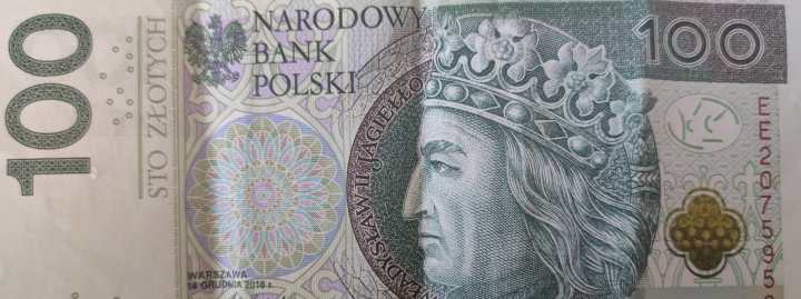 grafika dekoracyjna banknot 100 zł